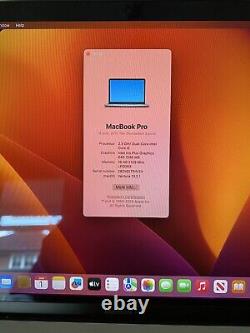 2017 Apple MacBook Pro 13 macOS 13 Ventura 256GB SSD 16GB RAM 2.3GHz i5