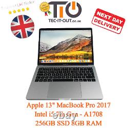 Apple 13 MacBook Pro 2017, Intel i5 7th Gen 256GB SSD 8GB RAM A1708
