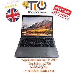 Apple 13 MacBook Pro Touch Bar 2017 Intel i5 7th Gen 512GB SSD 16GB RAM A1706