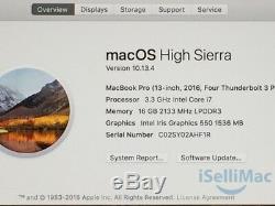 Apple 2016 Macbook Pro Retina Touch Bar 13 3.3GHz I7 512GB 16GB MNQF2LL/A-BTO