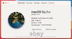 Apple M1 Macbook Pro 13 16GB Ram 512GB SSD EXCELLENT Condition