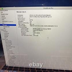Apple MacBook Pro 11.5 Intel Core I7 16GB 256ssd