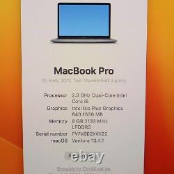 Apple MacBook Pro 13 2017 A1708 Core i5 2.3GHz 8GB RAM 128GB SSD