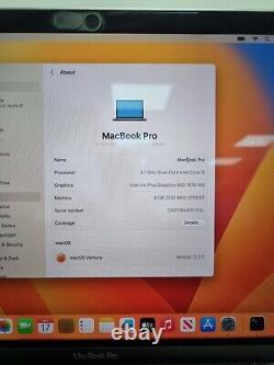 Apple MacBook Pro 13, 3.1GHz Core i5-7267U, 8GB RAM, 256GB SSD, Mid 2017