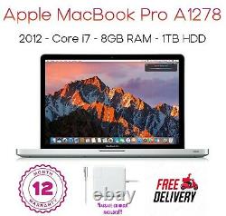 Apple MacBook Pro 13.3 A1278 Core i7 2.7ghz Various RAM and HDD options