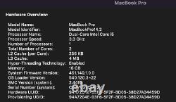 Apple MacBook Pro 13.3 Touch 2017 i5-7267 3.1 Ghz 16GB RAM 500GB SSD Montarey