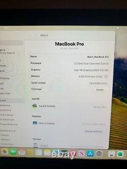 Apple MacBook Pro 13 Core i5 2.3GHz 8GB RAM 500GB HDD MC700 macOS SONOMA