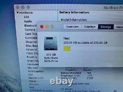 Apple MacBook Pro 13 Core i5 2.4GHz 6GB RAM 250GB SSD MC700 READ NOTES