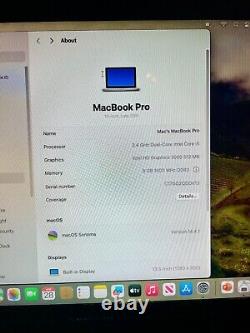 Apple MacBook Pro 13 Core i5 2.4GHz 8GB RAM 500GB SSD MD313 macOS SONOMA