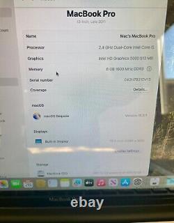 Apple MacBook Pro 13 Core i5 2.4GHz 8GB RAM 500GB SSD ORANGE MS Office SEQUOIA