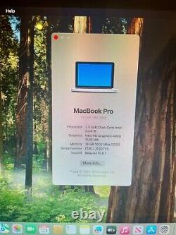 Apple MacBook Pro 13 Core i5 2.5GHz 16GB RAM 256GB HDD YELLOW MS Office SEQUOIA