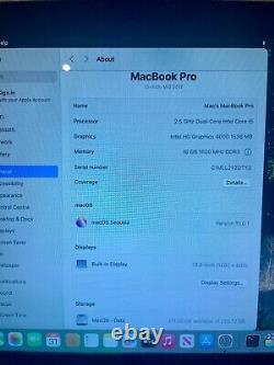 Apple MacBook Pro 13 Core i5 2.5GHz 16GB RAM 256GB HDD YELLOW MS Office SEQUOIA