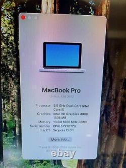 Apple MacBook Pro 13 Core i5 2.5GHz 16GB RAM 256GB SSD A1278 Microsoft Office