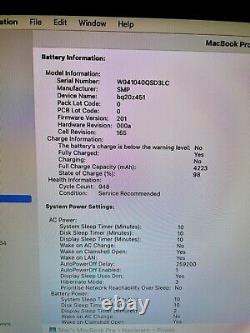 Apple MacBook Pro 13 Core i5 2.5GHz 16GB RAM 256GB SSD MD101 MacOS SONOMA