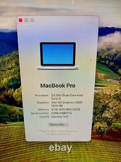 Apple MacBook Pro 13 Core i5 2.5GHz 8GB RAM 128GB SSD MD101 macOS SONOMA