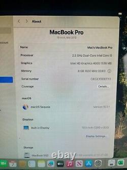Apple MacBook Pro 13 Core i5 2.5GHz 8GB RAM 512GB SSD BLUE MS Office SEQUOIA