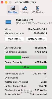 Apple MacBook Pro 13 Retina A1708 i5 7th Gen. 2017 128GB SSD 8GB RAM Ventura