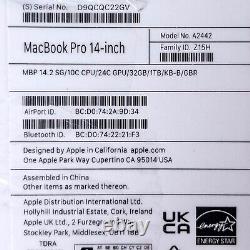 Apple MacBook Pro 14 2021, M1 Max (10-Core CPU, 24-Core GPU), 32GB RAM, 1TB SSD