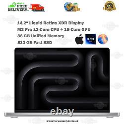 Apple MacBook Pro 14.2-In M3 Pro 36GB RAM 12C/18C 512GB SSD Laptop 100% Battery