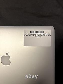 Apple MacBook Pro 15 (1TB Intel Core i7 4870HQ 16GB) Laptop