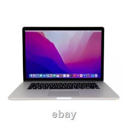 Apple MacBook Pro 15 2015 Quad-Core i7 2.5GHz 16GB RAM 500GB SSD Monterey + PSU