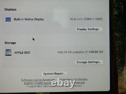 Apple MacBook Pro 15 A1990 2018 i7-8750H 16GB RAM 512GB SSD 1Y W VG