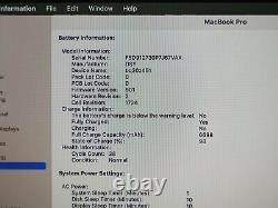 Apple MacBook Pro 15 A1990 2018 i7-8750H 16GB RAM 512GB SSD 1Y W VG