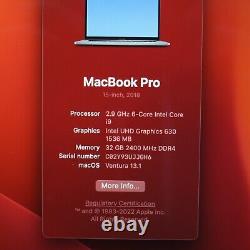 Apple MacBook Pro 15'' A1990 32GB RAM Intel i9 @2.9GHz 500GB SSD Radeon PRO 560x