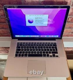 Apple MacBook Pro 15 C2D 2.53GHz 8GB RAM 256GB SSD A1286 MacOS Monterey