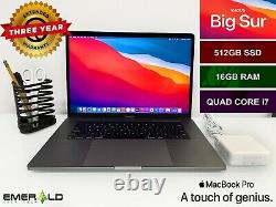 Apple MacBook Pro 15-inch TOUCH BAR Core i7 3.9GHz Turbo 512GB SSD 16GB OS-2020