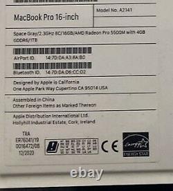 Apple MacBook Pro 16 inch 1TB 8Core i9 9th Gen 2.3 GHz 16GB Space Grey UK 2019