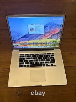 Apple MacBook Pro 17 2010 2.8GHZ Core i7 8GB RAM 500 GB SSD RARE