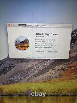 Apple MacBook Pro 17-inch, 2.3 GHz Core i7, 16GB RAM, 500GB HDD A1297