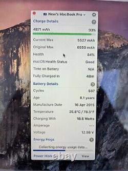 Apple MacBook Pro 2015 13 (128GB SSD, Intel Core i5 5257U, 2.70 GHz, 8GB)