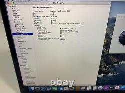 Apple MacBook Pro 2018 A1989 13 i5-8259U 2.30GHz 16GB 250GB Read Description