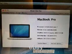 Apple MacBook Pro A1278 I7-3520m 8GB Ram 750GB HDD Intel HD 4000 C49