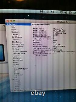 Apple MacBook Pro A1286 15 inch 249GB SSD HDD 4GB Ram NVIDIA GRAPHICS. FOR PARTS