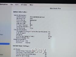 Apple MacBook Pro A1990 2018 15 Core i7-8850H 2.6GHz 6-Core 512GB 16GB RAM 560X