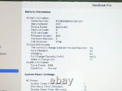 Apple MacBook Pro A1990 2018 15 Core i7-8850H 2.6GHz 6-Core 512GB 32GB 30D W