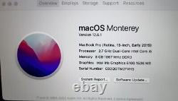 Apple MacBook Pro Retina 13 Monterey (Ver 12) Intel i5 @ 2.7Ghz 128GB SSD NEW