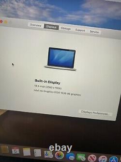 Apple MacBook Pro Retina 8GB RAM 121GB SSD 13.3inch Laptop Silver (IMMACULATE)