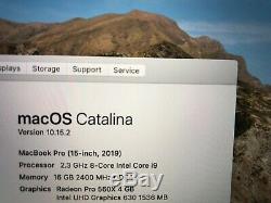 Apple MacBook Pro Touch Bar 2019 15 Laptop 8-Core i9 512GB SSD Space Gray Good