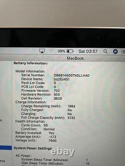 Apple MacBook Retina 2017 12 1.4ghz i7 16gb Ram 512gb SSD Cycle Count 56 (2446)