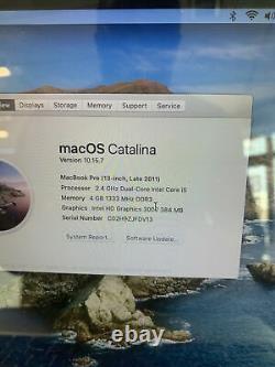 Apple Macbook Pro 13 Core i5 2.3/4GHz 4GB RAM 500GB HDD MacOS Catalina Grade C