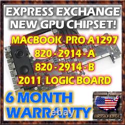 Exchange Macbook Pro 17 A1297 820-2914-a & B 2011 Logic Board Repair New Gpu