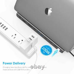 LENTION USB C Docking Station Hub HDMI Ethernet Jack AV Adapter for MacBook Pro