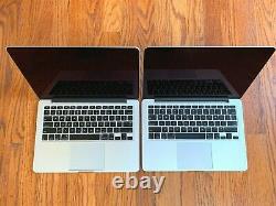 Lot of 2 Apple Macbook pro 13 Retina i5 8GB 16GB RAM Screen issues READ