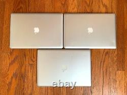 Lot of 3 Apple macbook pro 15 5,3 a1286 2009 3.06GHz 2.8GHz 4GB RAM NVIDIA READ