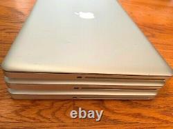Lot of 3 Apple macbook pro 15 5,3 a1286 2009 3.06GHz 2.8GHz 4GB RAM NVIDIA READ