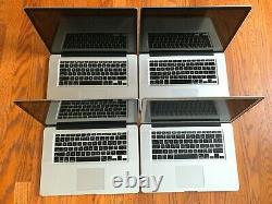 Lot of 4 Apple Macbook Pro 15 2010 2009 a1286 i5 2.66 2.53GHz 8GB RAM READ